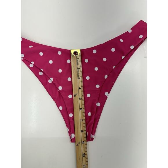 Zaful Womens Swimsuit Size 6 Two Piece Bikini Pink Polka Dot - Picture 12 of 14
